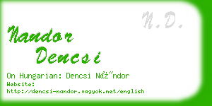 nandor dencsi business card